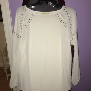 White long sleeve Michael Kors blouse